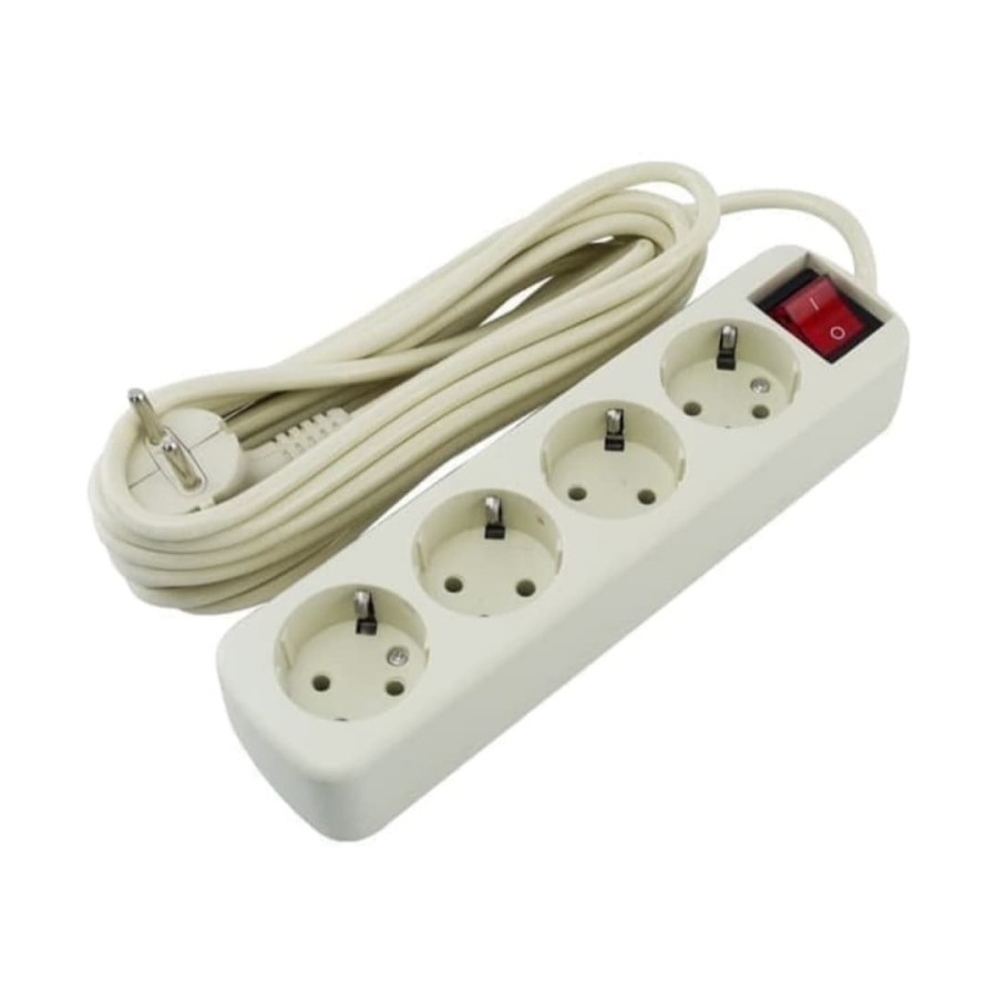 STOP KONTAK 4  LUBANG 3 METER TERMINAL LISTRIK 4LUBANG