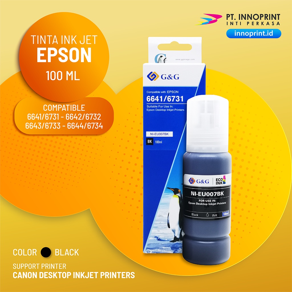 Tinta Epson G&amp;G Original Compatible Epson 001 / 003 / 005 / 008 6641, 6642, 6643, 6644 Printer Epson L Series