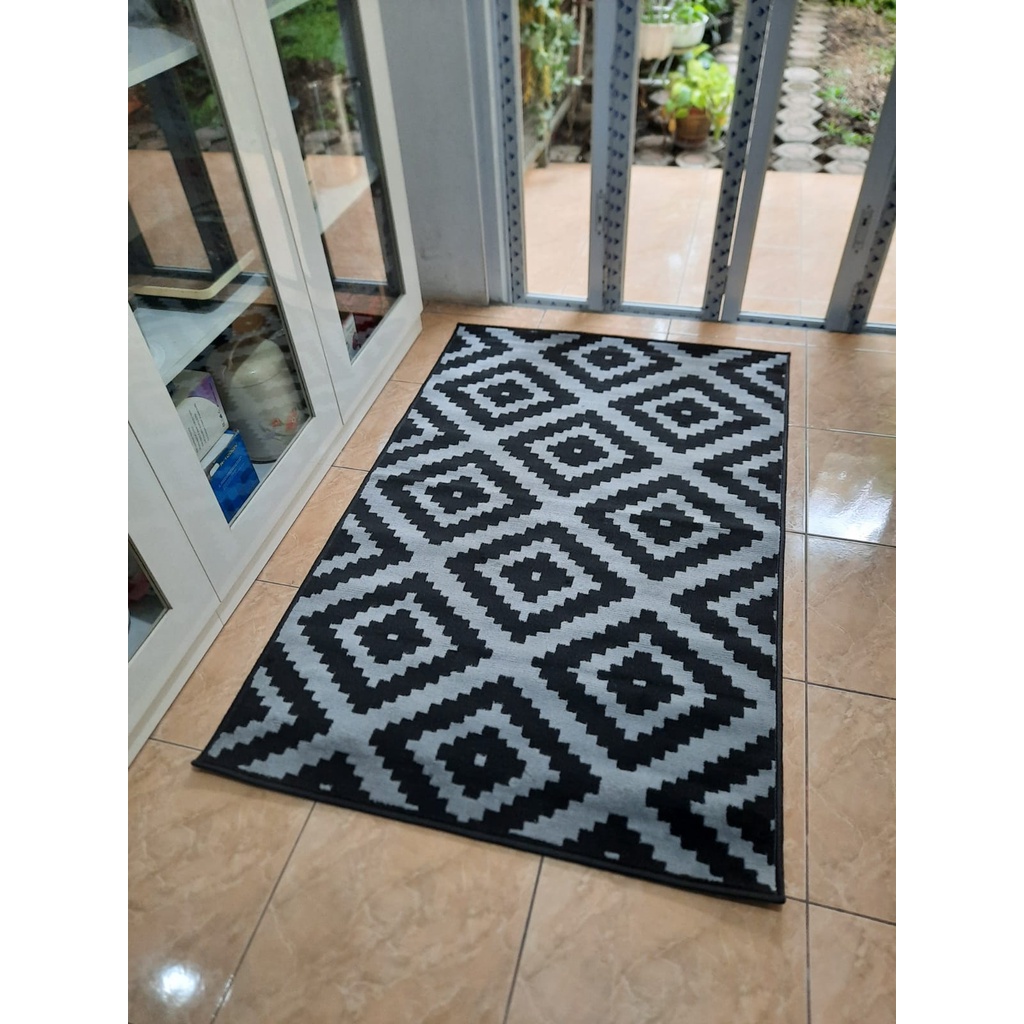 MAROC Karpet Lantai 100x150 Midnight Monokrom - MIDNIGHT 06-3