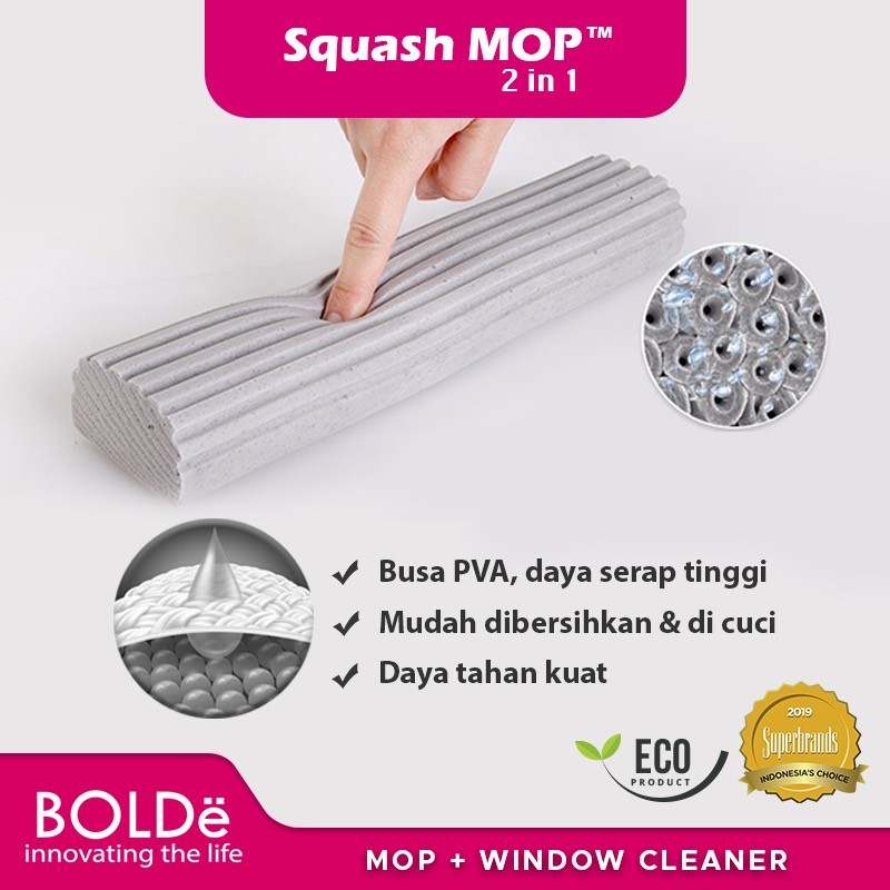 Squash MOP Extreme 2 in 1 Original BOLDe Premium Quality