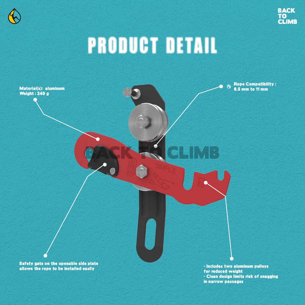 Petzl Simple Descender Caving Industy Safety Rescue