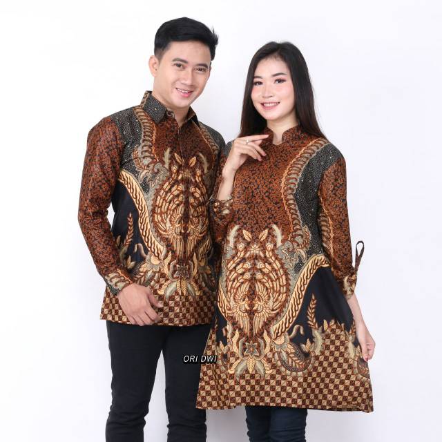 COUPLE BATIK sogan m l xl xxl jumbo fashion batik pria wanita seragam motif DAYAK Kalimantan SONGKET