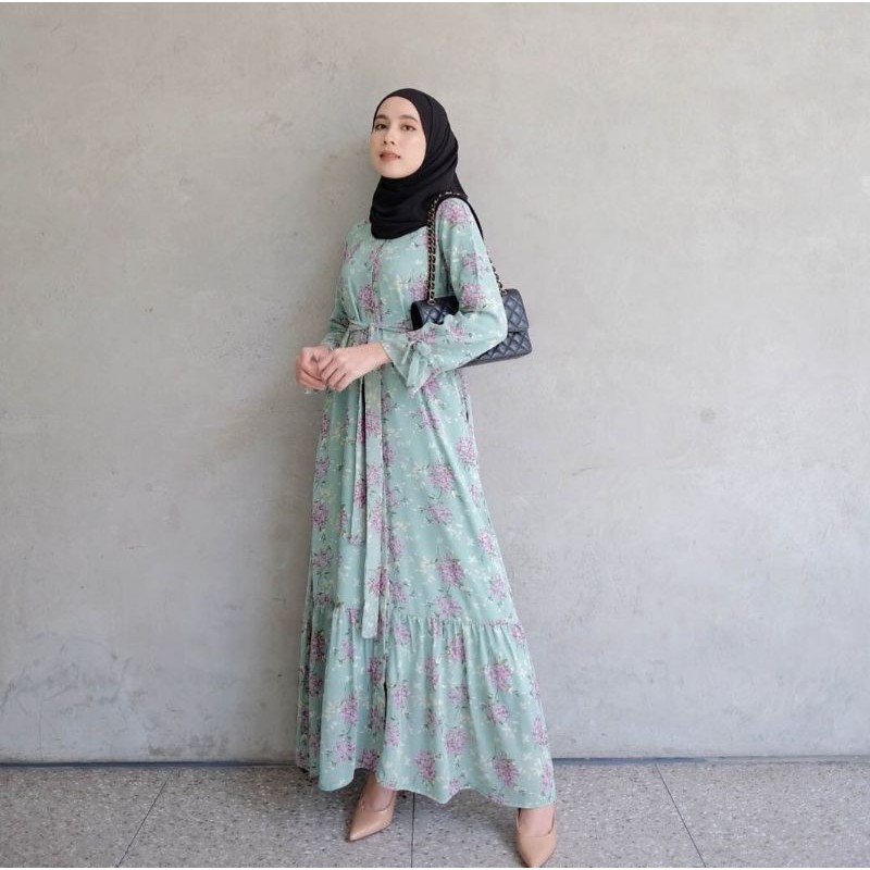 Hanora Dress Anggrek Mint Gonegani