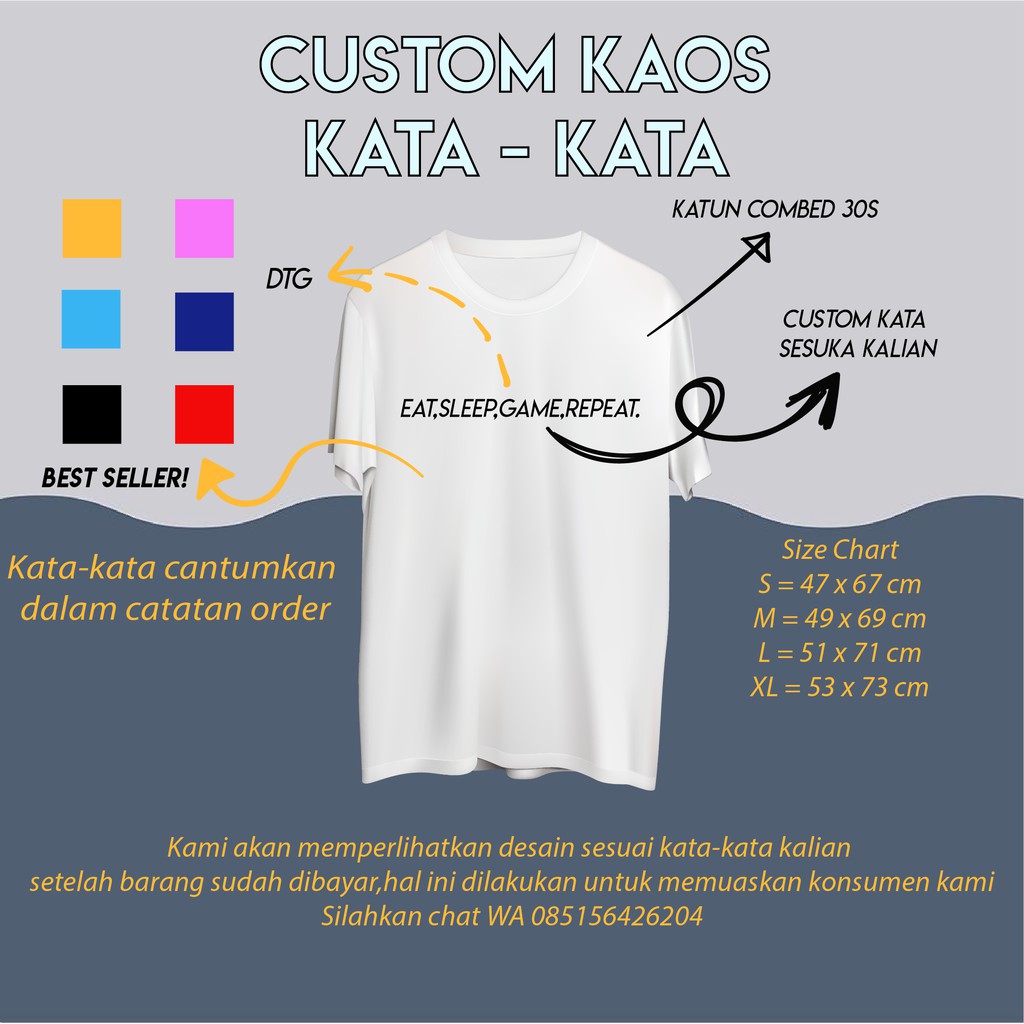 Kaos Kata Kata Combed 30s Dtg Murah Dan Awet Cocok Untuk Kaos Kaos Kata Kata Combed 30s Dtg Murah Dan Awet Cocok Untuk Kaos