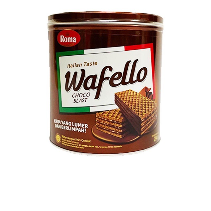 Roma Wafello Wafer Choco Blast 294gr kaleng