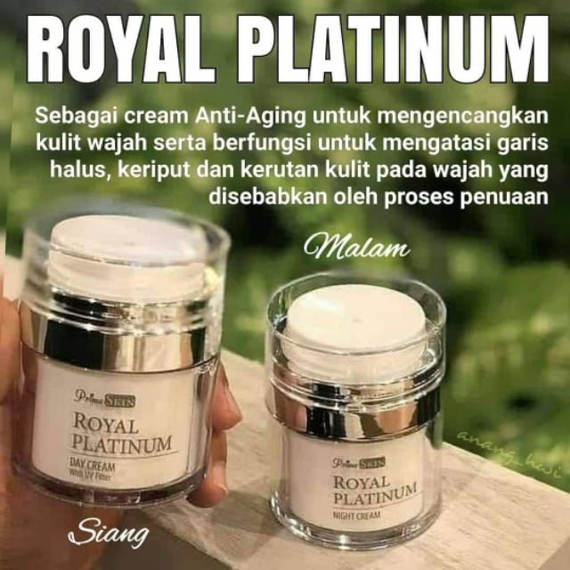 Primeskin ROYAL PLATINUM SERIES DAY&NIGHT CREAM 100% ASLI ORIGINAL