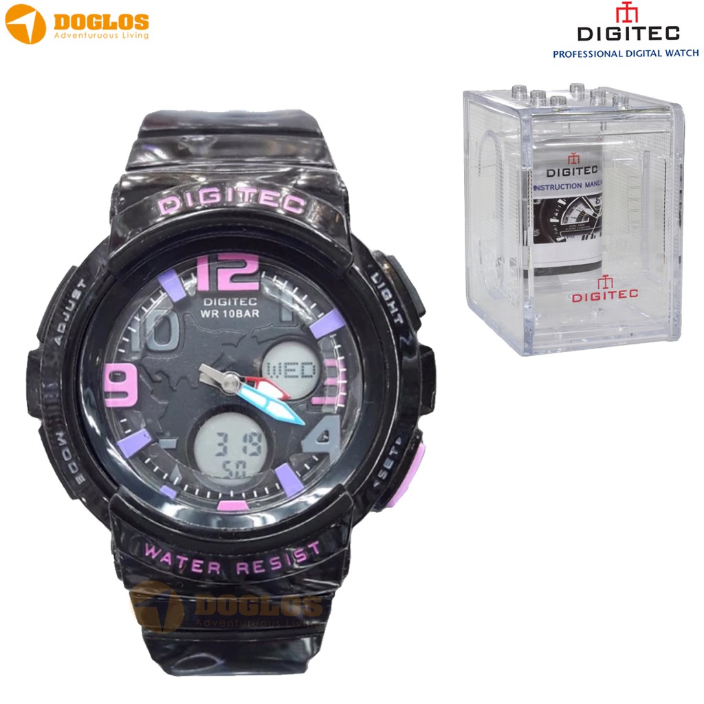 Digitec Dualtime Jam Tangan Wanita Sport DG3034T Original Water resist