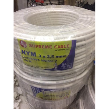 Kabel NYM 3x2.5 Supreme NYM 3x2,5 Supreme NYM 3 x 2,5 mm Supreme @100m