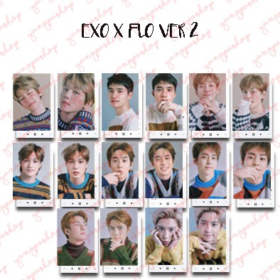 [READY / SET] SET FLO X EXCK VER 2 PHOTOCARD FAN MADE UNOFFICIAL YANGPASHOP SEHUN CHANYEOL BAEKHYUN