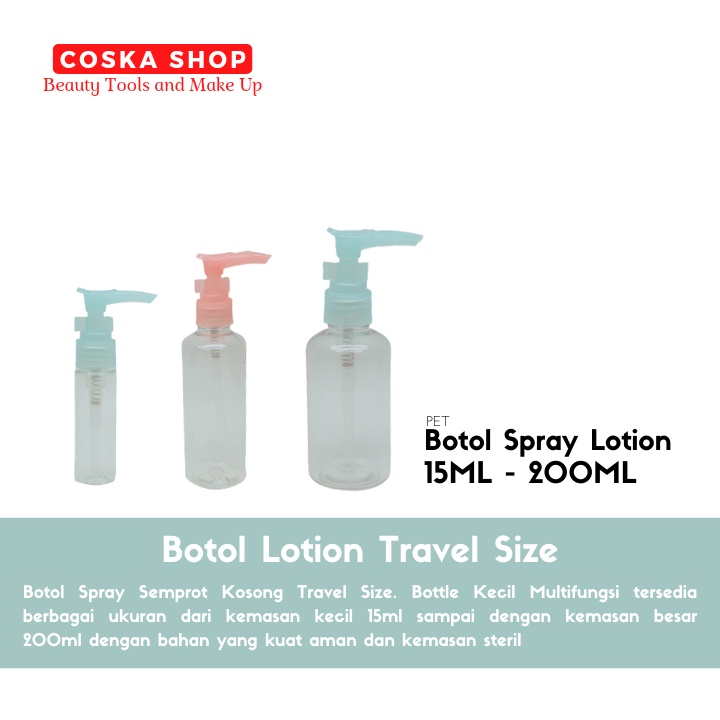 botol lotion travel size wadah lotion makeup