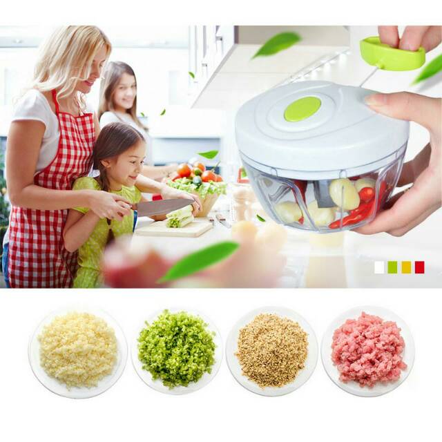 Speedy Chopper Blender Tangan Pemotong Daging Bawang Buah dan Sayuran - Green