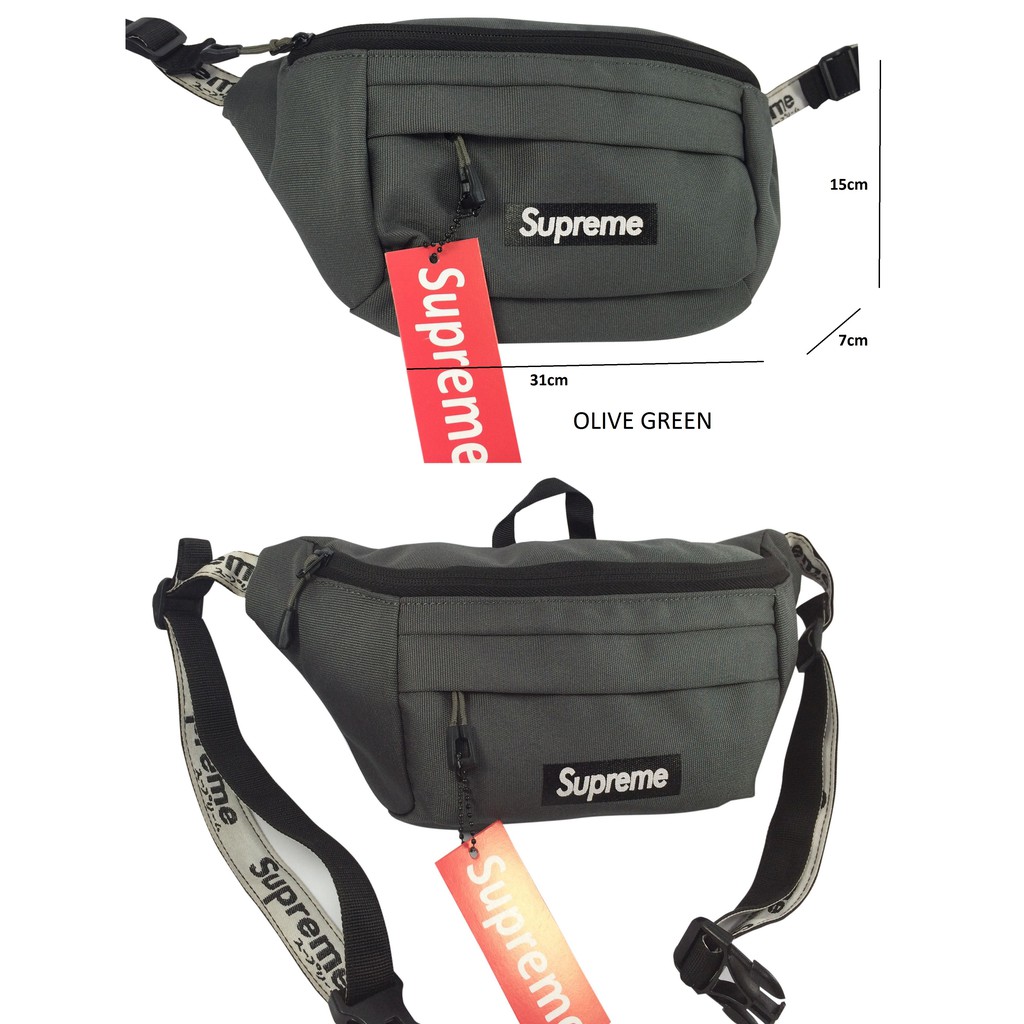 supreme olive waist bag