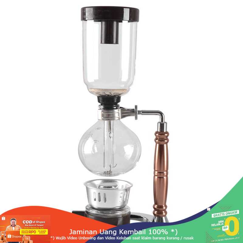 (BISA COD) RVOSTR Eworld Japanese Style Siphon Coffee Maker Vacuum Pot 3 Cups - JF99