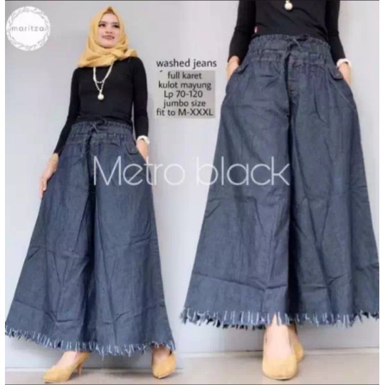 kulot jeans rawis kulot jeans payung jumbo.. + model lurus