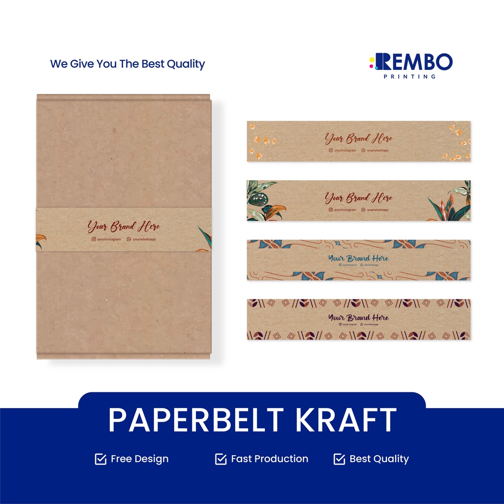 Paper Belt Kraft/ Paper Sleeve / Label Segel Box / Packaging Sleeve / Paperbelt Kraft