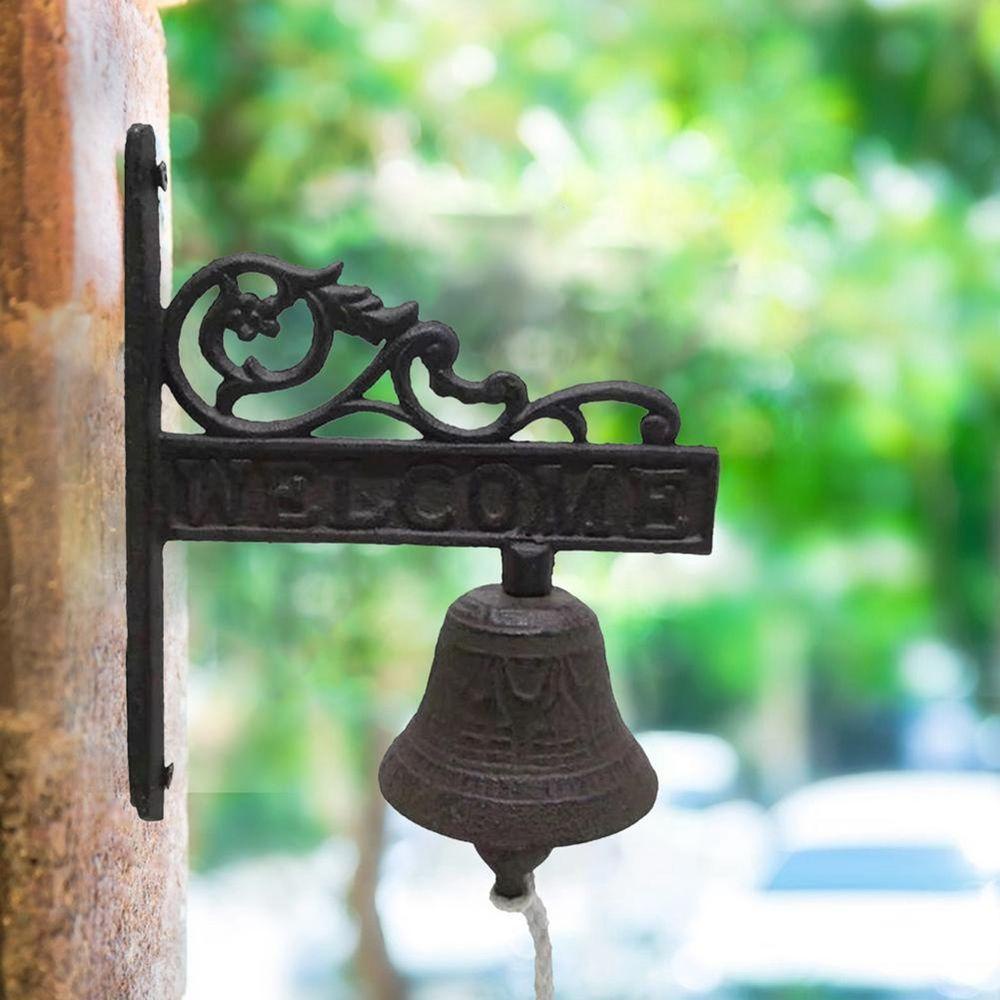 [Elegan] Bel Pintu Desain Vintage Bunga Holder Welcome Pintu Masuk Door Knocker Gedung Dekorasi Ornamen Taman Teras Hias