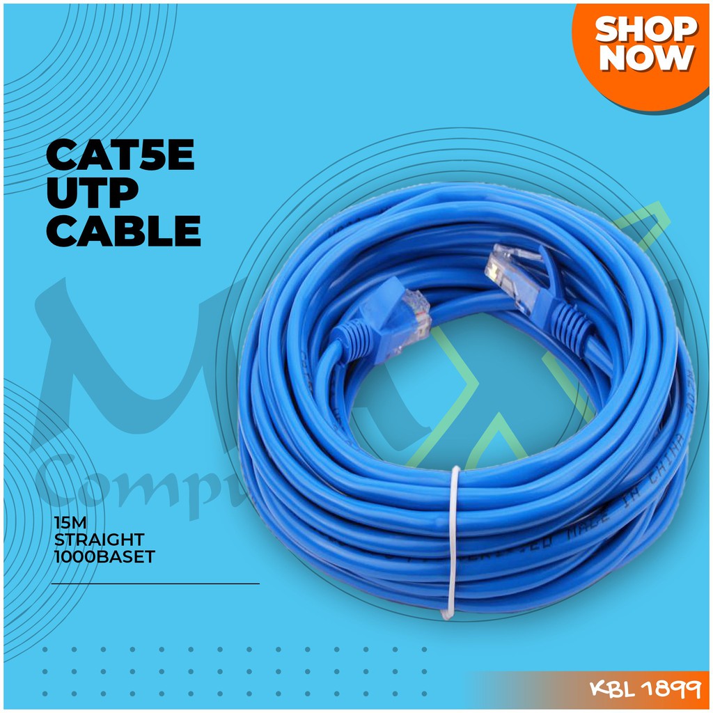 CAT5 15M UTP Cable Networking Straight-Through Kabel LAN Cat 5