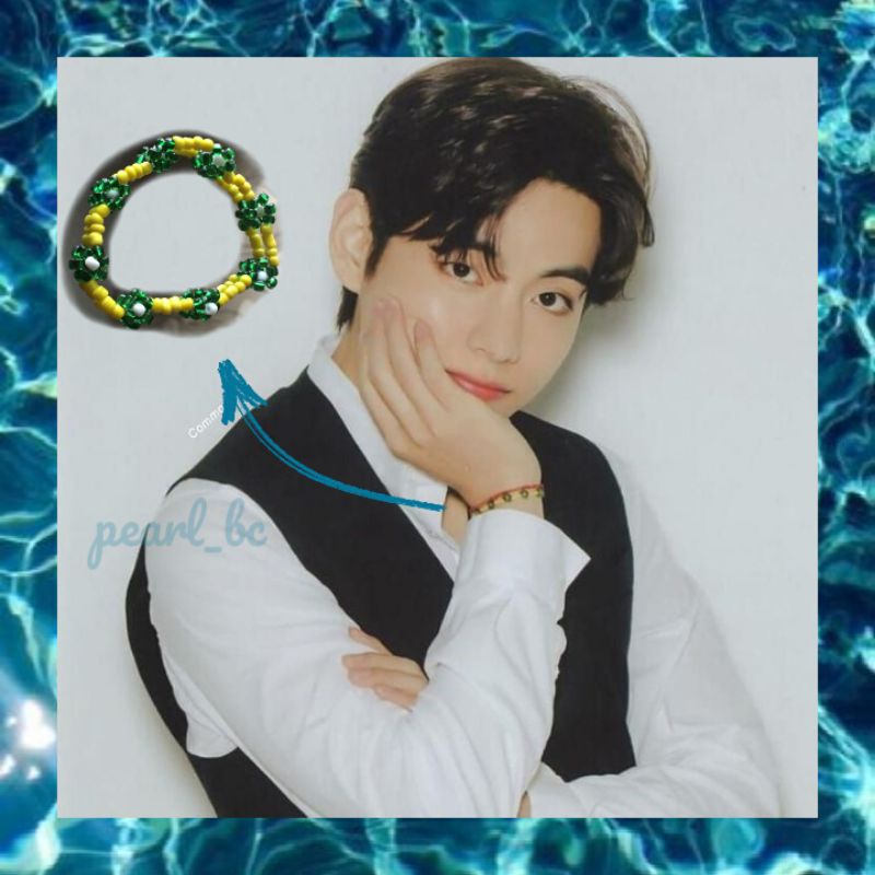 Gelang Manik Taehyung BTS | Gelang Costum| Gelang BTS | Korean Bracelet | Gelang Korea | KPOP