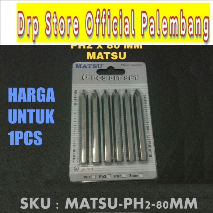 Mata Obeng Ketok PH3 PH2 Matsu / Mata Obeng Ketok PH2 / PH3 x 80MM