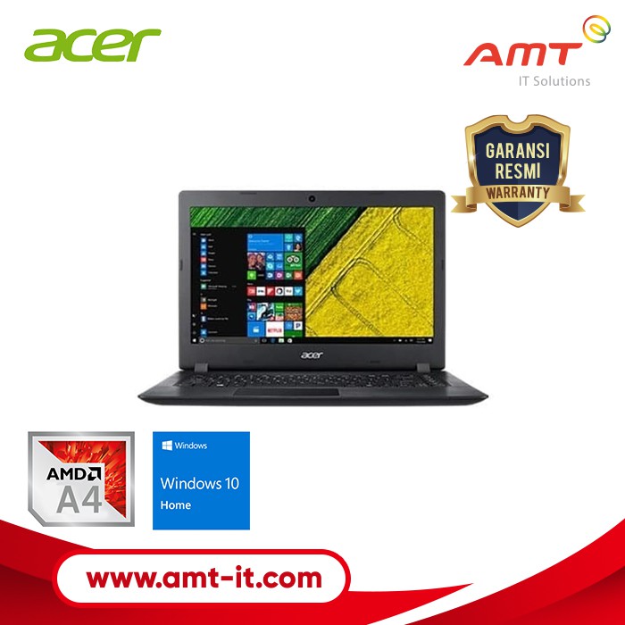 ACER Aspire 3 A314-41 AMD A4-9120e 4GB 1TB 14" Win 10 ODD - Black