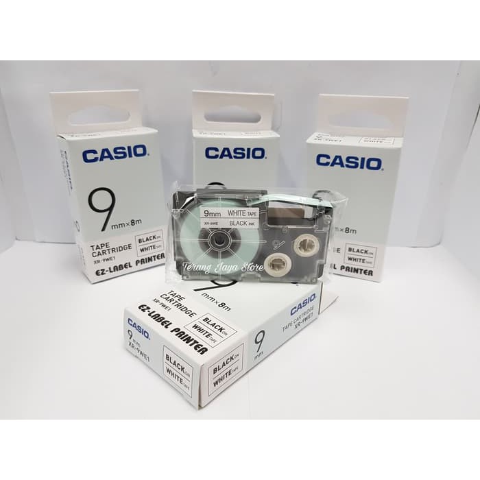 

Casio EZ-Label Printer Black Ink White XR-9WE1 /Label Casio 9MM (ORI)