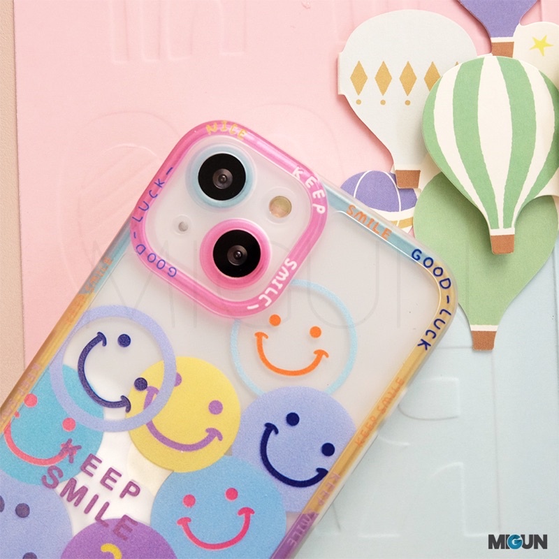 New! SMILE CASE - Softcase Fullcover for iPhone 7 8 SE2020 7+ 8+ X XS XR XSMAX 11 12 13 MINI PRO PROMAX