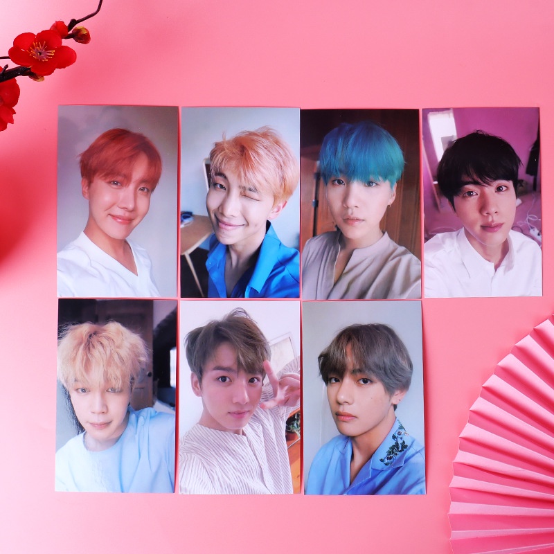 4 / 7Pcs / Set Kartu Foto Lomo Album KPOP BTS Bangtan Boys love yourself her Untuk Hadiah