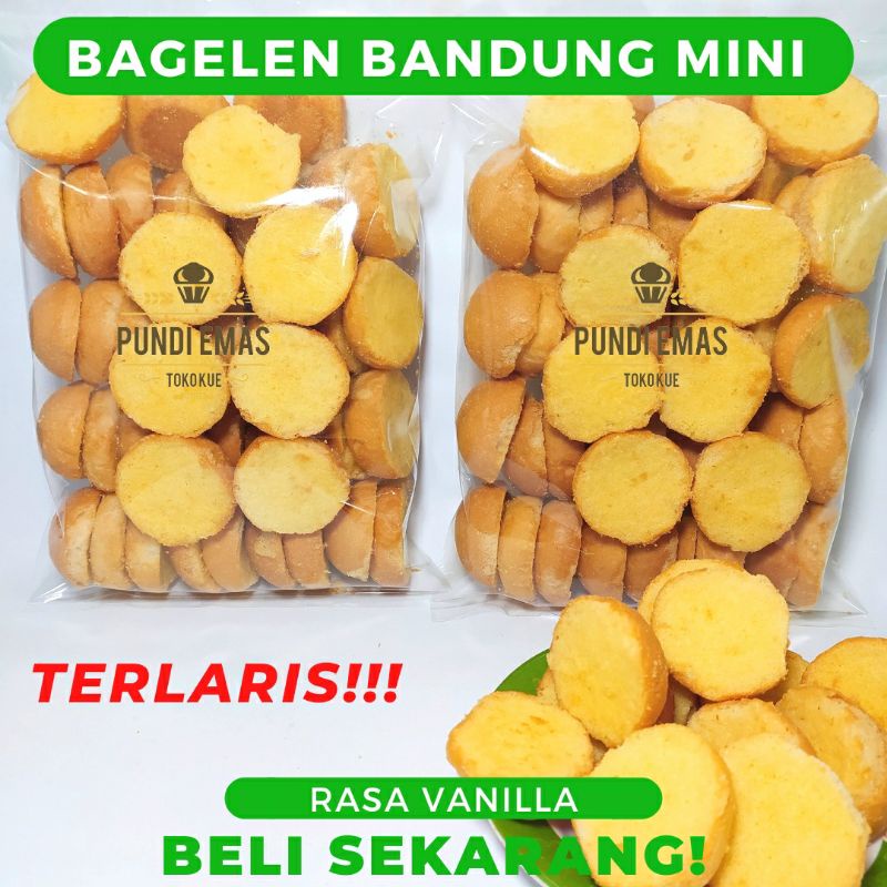 Bagelen Bandung Mini Vanilla / Roombutter Roti Kering Bagelan Kiloan 250 Gram