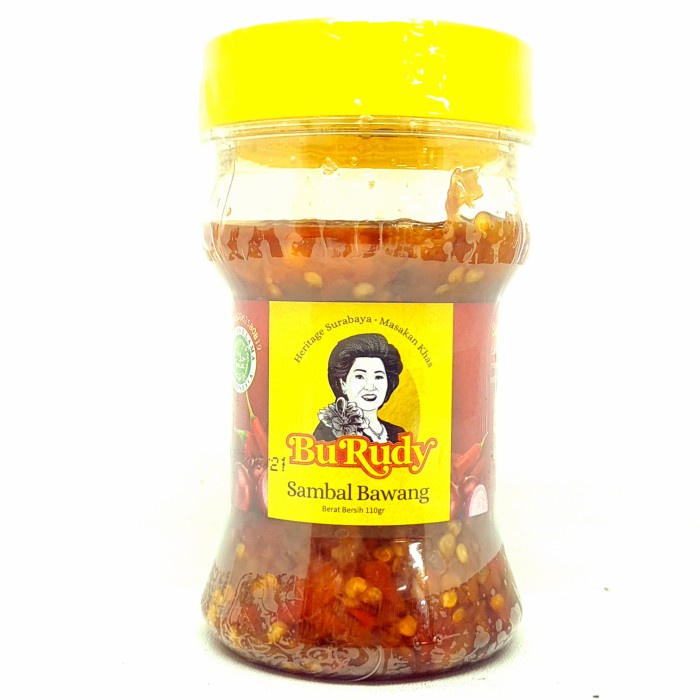 

BU RUDY SAMBAL 110gr | BAWANG BAJAK TERASI IJO OLEH KHAS ASLI SURABAYA SAMBEL RUDI SBY