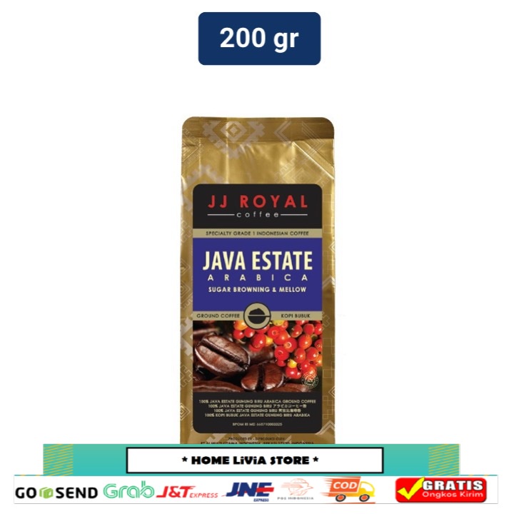 

JJ Royal Coffee Java Estate Arabica Ground Bag 200gr
