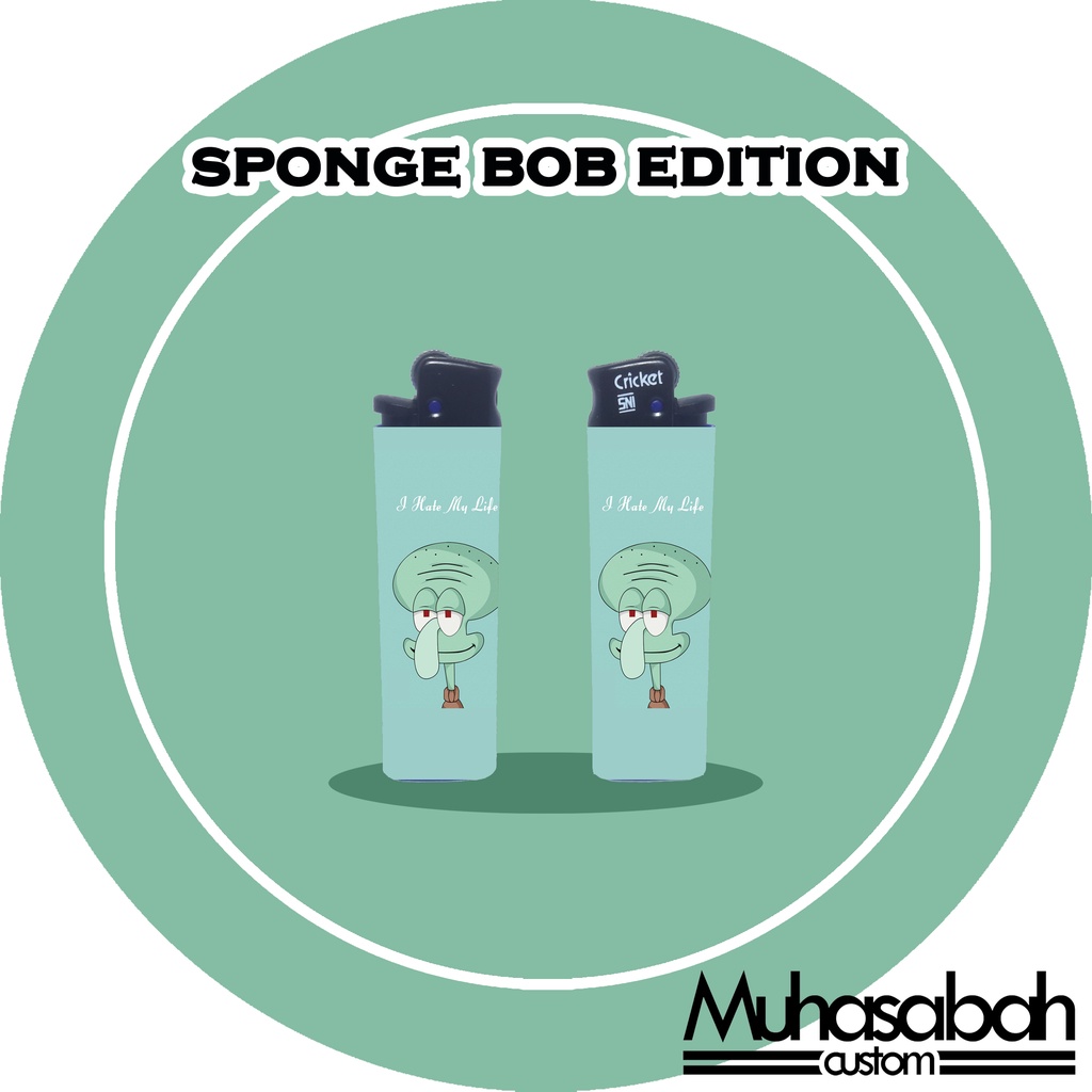 Sponge Bob Edition Korek Api Cricket Custom Gambar Unik Murah