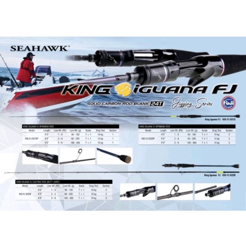 joran seahawk king iguana fj jigging series 632s