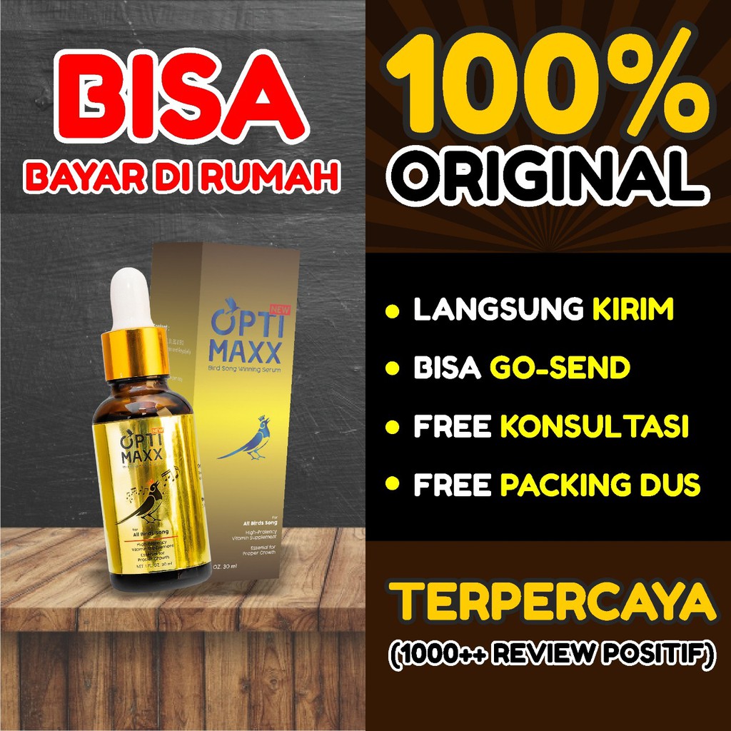 Vitamin Burung Optimaxx - Serum Gacor Suplemen Penggacor Suara Lovebird Murai Batu - Kicau Mania