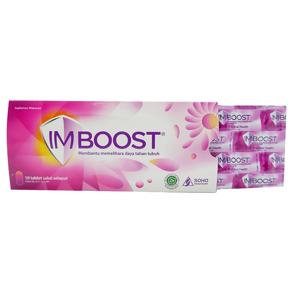 IMBOOST Per Strip Vitamin Suplemen Daya Tahan Tubuh 10 Tablet 4 Tab