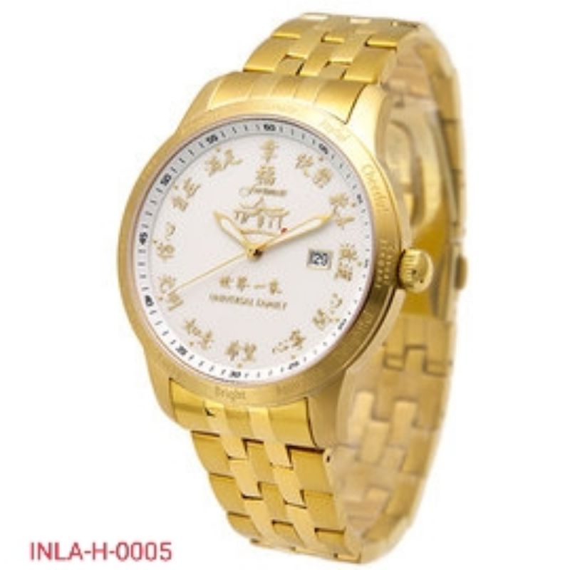 JAM TANGAN BAHAGIA DMG INLA- H-0005 Gold Mekanis Swiss