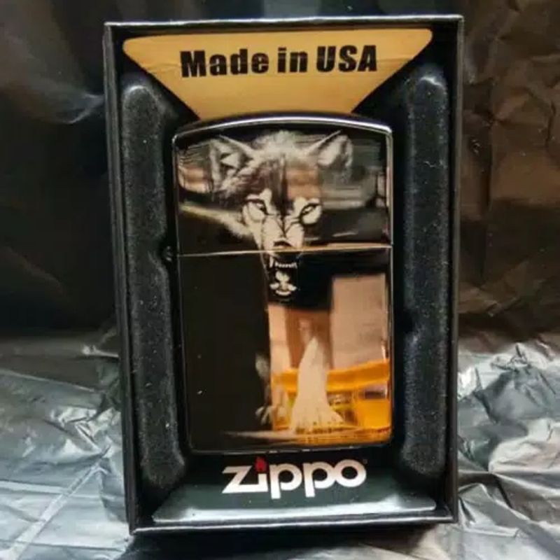 Korek ZIPPO BLACK ICE WOLF EKSLUSIF