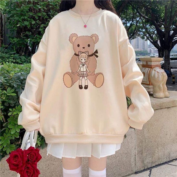 CREWNECK SWEATER WANITA TWO DOLLS TEDDY - ATASAN LUCU TERLARIS