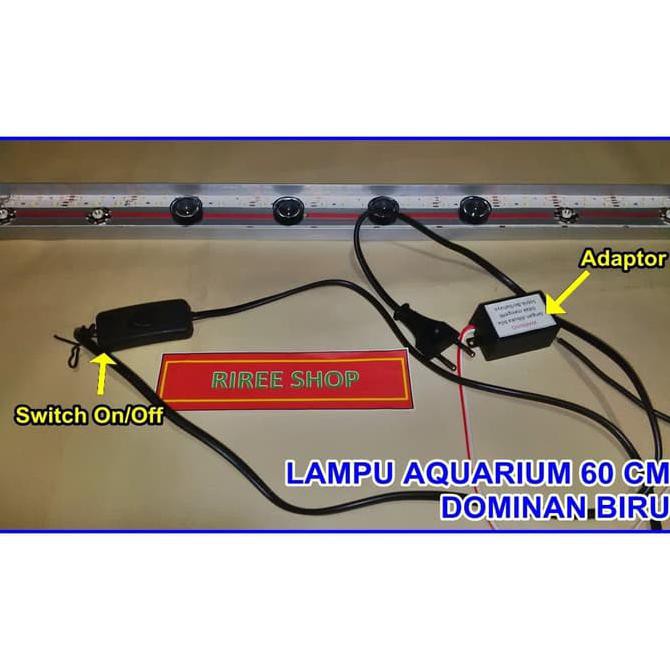 MURAH LAMPU AQUARIUM LAUT 60 CM BLUE PINK