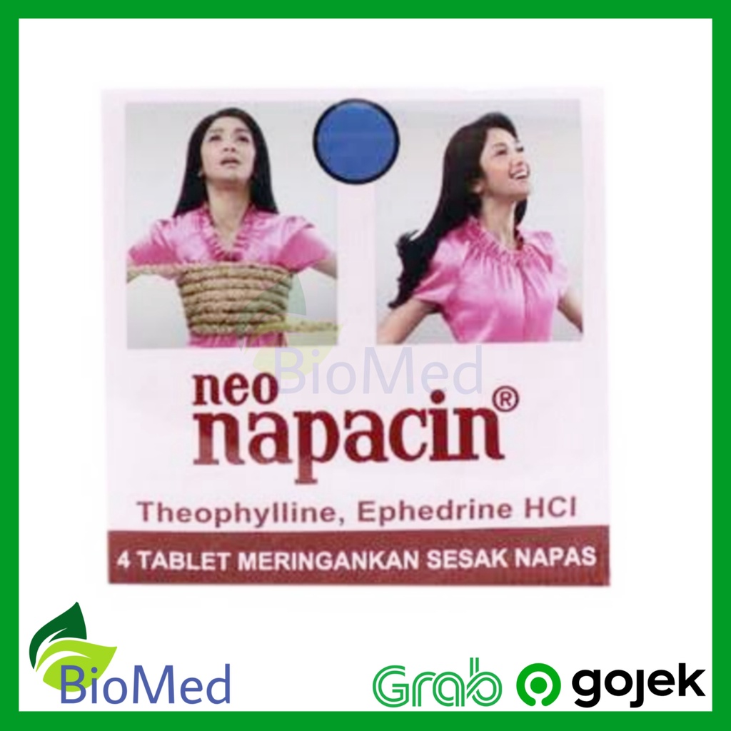 NEO NAPACIN isi 4 tablet - Meringankan Sesak Napas Asma Bronchial