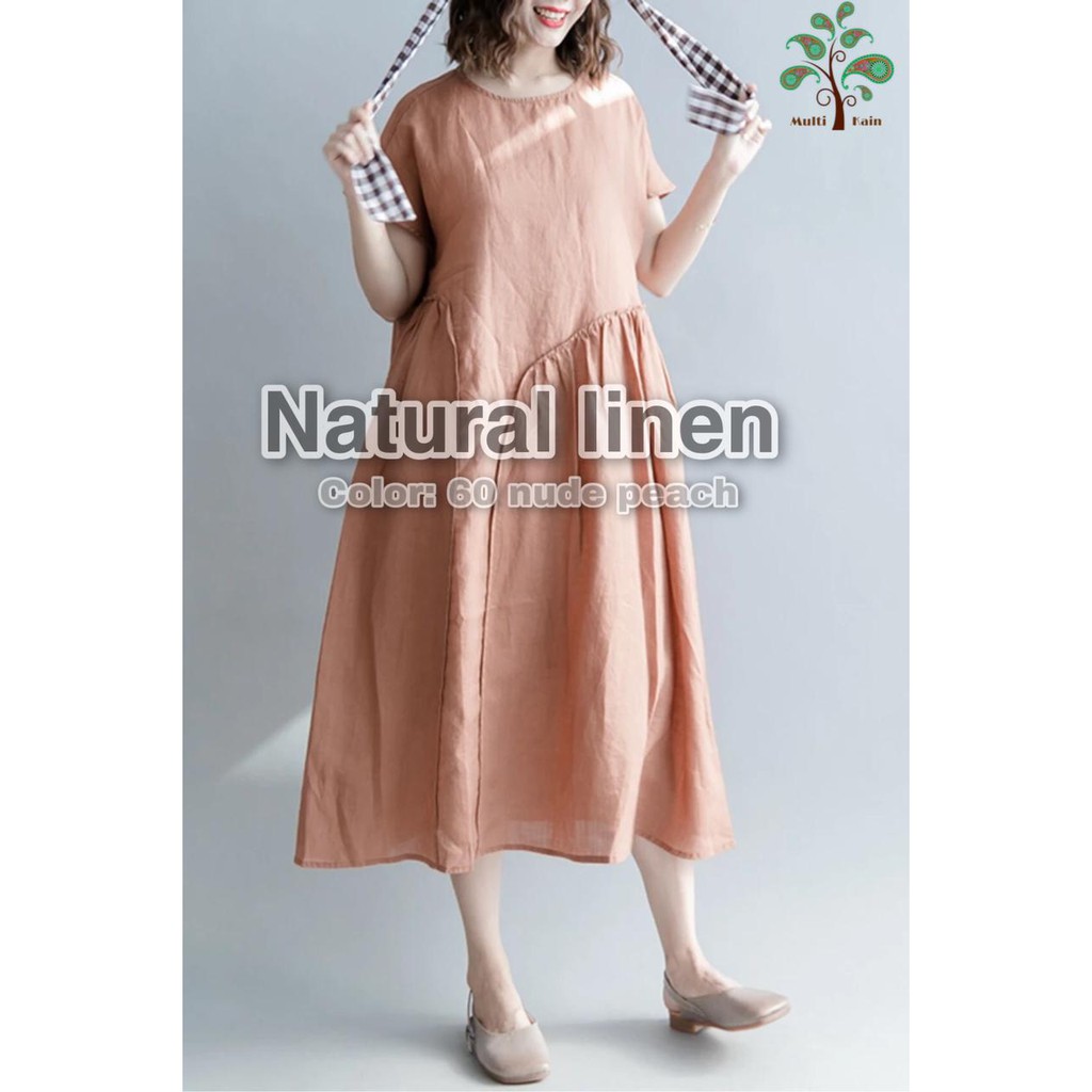 Bahan Multi Kain rami linen merk NATURAL katun cotton eceran per 0.5 meter