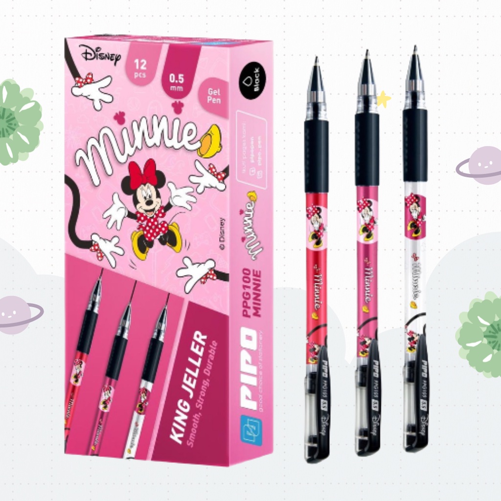

SN208 Pulpen Gel Disney Minnie Mouse Tinta Hitam 0.5 mm