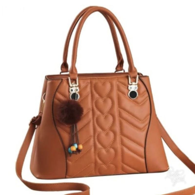 Tas Tangan Wanita Tas Desainer Tote Fashion Kulit Plush Liontin Bahu Tas Kasual Tas Selempang untuk