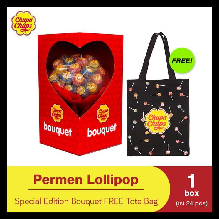 

Wi4K Chupa Chups Special Edition Bouquet - 24Pcs Free Tote Bag Fs Ubll