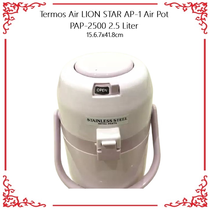 Termos Air Pencet LION STAR AP-1 Air Pot  PAP-2500 2.5 Liter