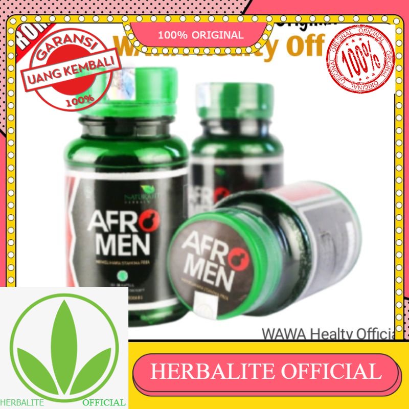 100% ORIGINAL AFROMEN Herbal 100% Original Obat Stamina Pria & Kuat Tahan Lama
