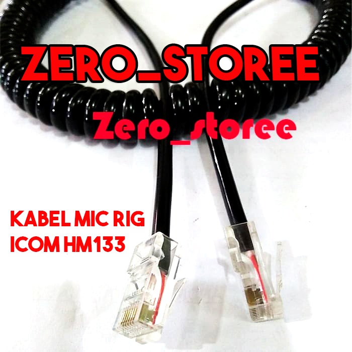 KABEL MIC ICOM Kabel MIG ICOM 8 PIN 8pin IC-2300 IC2300 IC 2300 2200 ICOM IC2200 Mik HM133 HM133V HM-133 HM 133 Microphone RIG Mikrophone Mikrofon ICOM Spiral HM-133v