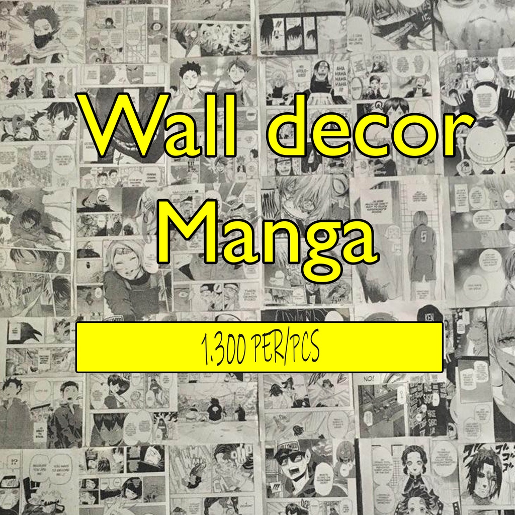manga wall costum | wallpaper dinding anime | Poster Anime A5