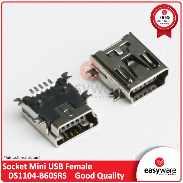 Socket Mini USB Female Jack Port Socket Connector - MiniUSB SMT 5 Pin