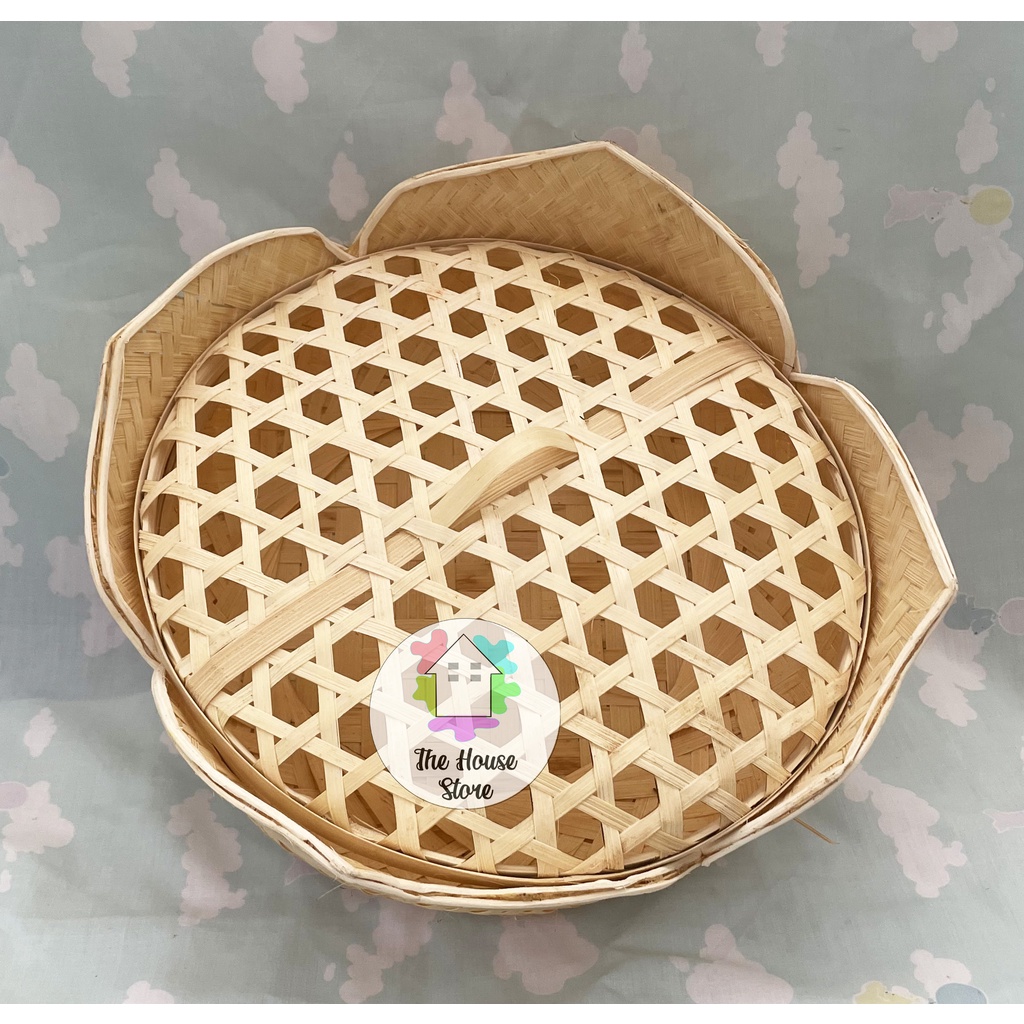 BESEK TERATAI / HAMPERS TERATAI / TERATAI BAMBU 27CM + TUTUP