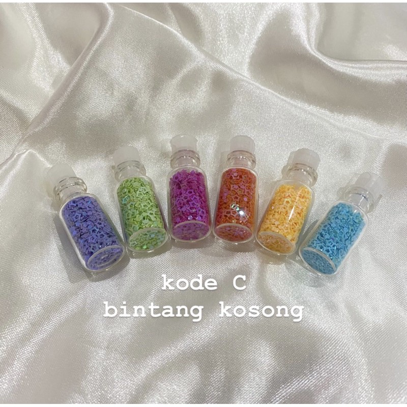 Serbuk glitter/bubuk glitter/glitter bubuk/payet bintang/payet glitter sequin resin kerajinan tangan